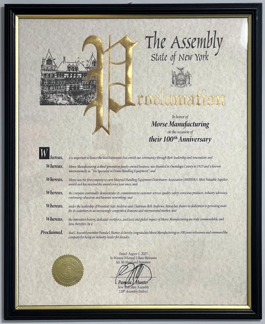 New York State Assembly Proclamation